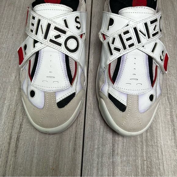 Kenzo Paris Sonic White Velcro Chunky Luxury Designer Sneaker Men Size 11 EUR 45 - Picture 8 of 14